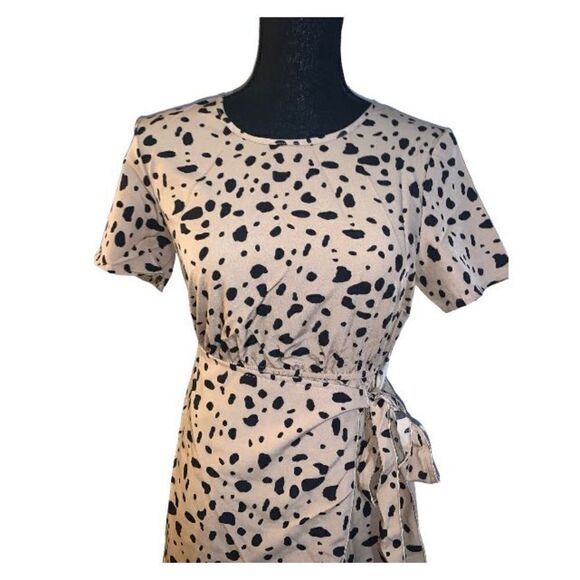 Shein Printed Tie Front Mini Dress - Picture 4 of 9